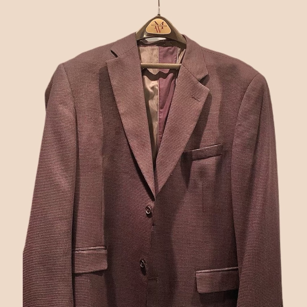 Haggar 44L 100% Wool Sport Coat